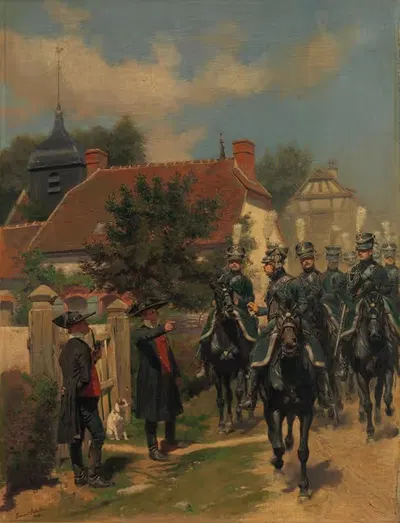 Жандармы ордонанса by Жан-Батист Эдуар Детель, 1894 — digital art print download