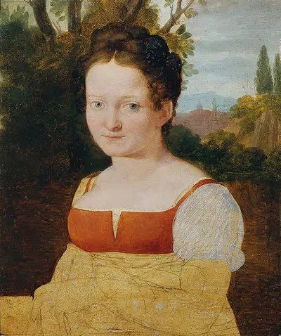 Портрет девушки by Иоганн Евангелист Шеффер фон Леонардсхоф, 1815-1816 — digital art print download
