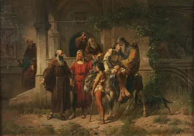 Возвращающиеся крестоносцы by Иоганн Тиль младший, 1864 — digital art print download
