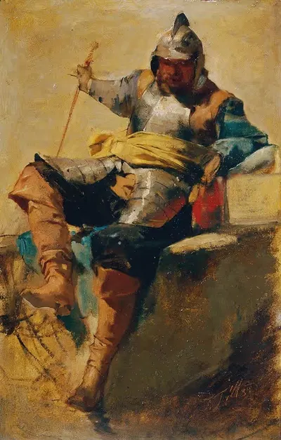 Мужчина в доспехах XVII века by Иоганн Тиль младший, 1889 — digital art print download