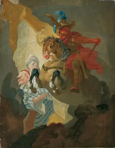 Reitender Feldherr by Joseph Winterhalder the younger, 1765 — digital art print download