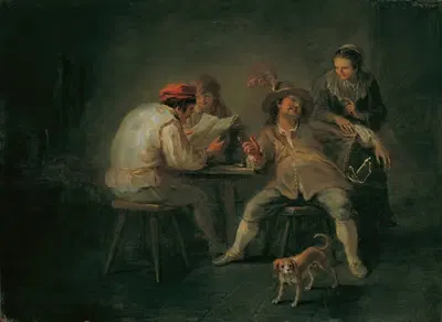 Сцена в трактире by Мартин Иоганн Шмидт, 1781 — digital art print download