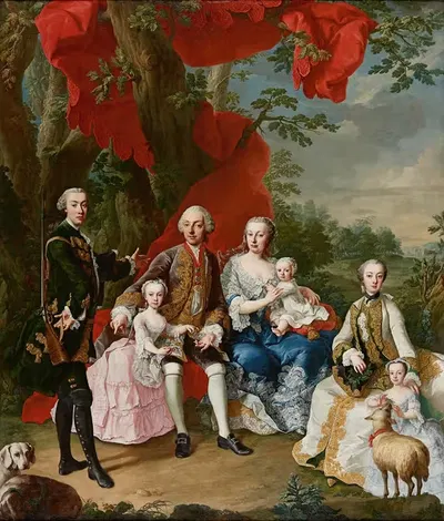 Семья графа Николая Пальффи фон Эрдёд by Мартин ван Мейтенс, 1760 — digital art print download