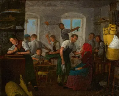 Обувная мастерская by Михаэль Нидер, 1838 — digital art print download
