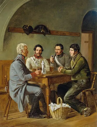 Австрийские ветераны by Николай Моро, 1832 — digital art print download