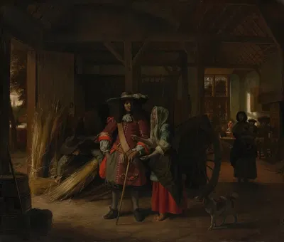 Paying the Hostess by Pieter De Hooch — digital art print download