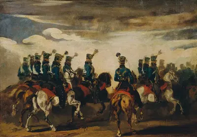 Австрийские голубые гусары by Петр фон Михаловский, 1836 — digital art print download