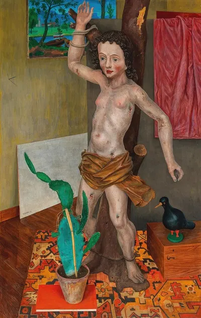 Stilleben mit St. Sebastian by Rudolf Wacker, 1927 — digital art print download