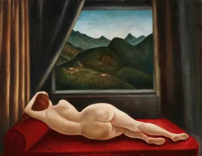 Обнаженная, лежащая у окна by Убальдо Оппи, 1929 — digital art print download