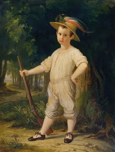 Маленький фермер (Маленький охотник) by Вильгельм фон Каульбах, 1843 — digital art print download