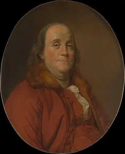 Бенджамин Франклин by Мастер Иосифа Сиффреда Дюплеси, 1706–1790 — digital art print download