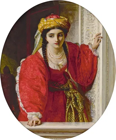 Juliet at her Balcony by Abraham Solomon, 1861 — digital art print download