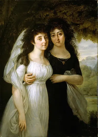 Портрет сестер Мейстр by Антуан-Жан Гро, 1796 — digital art print download