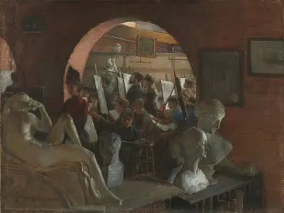 Альков в Лиге студентов искусств by Чарльз Кортни Карран, 1888 — digital art print download