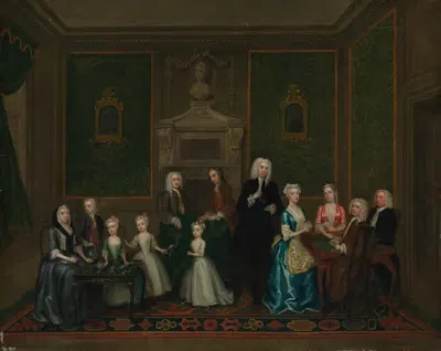 The Strong Family by Charles Philips, 1732 — digital art print download