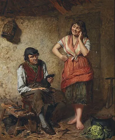 Новые туфли by Эдвин Томас Робертс, 1878 — digital art print download