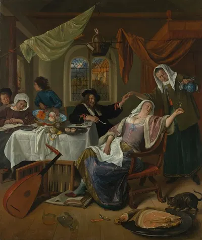 The Dissolute Household by Jan Steen — digital art print download