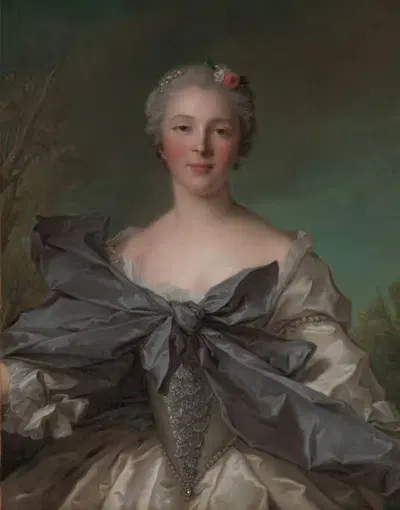Мари Франсуаза де Ла Кропт де Сен-Абре, маркиза д'Аржанс (род. 1714) by Жан-Марк Натиер, 1744 — digital art print download