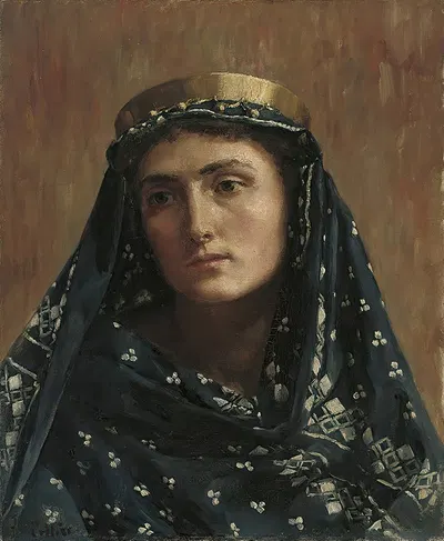 Portrait of a lady in eastern dress by John Collier — digital art print download