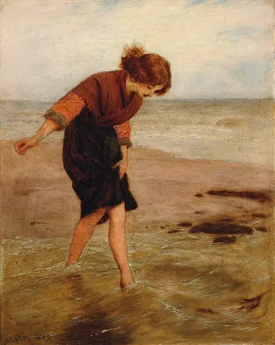 На мелководье by Джон Досон Уотсон, 1869 — digital art print download