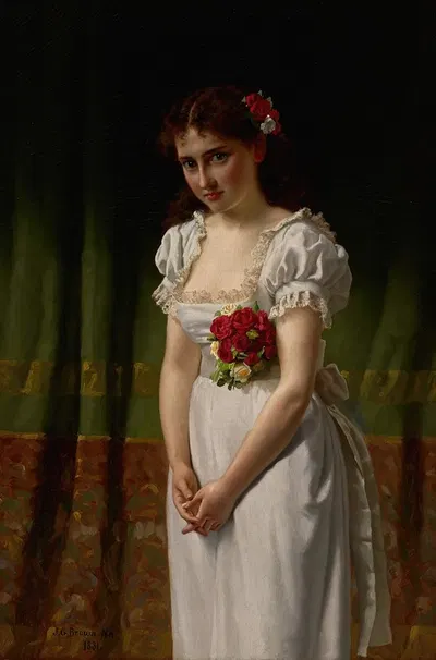 Медитация by Джон Джордж Браун, 1881 — digital art print download