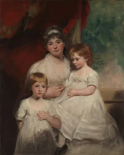 Миссис Джон Гардэн (Анн Гардэн, 1769–1842) и ее дети, Джон (1796–1854) и Анн Маргарет (родилась в 1793) by Джон Хопнер,…