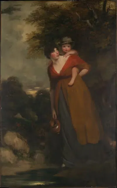 Миссис Ричард Бринсли Шеридан (Хестер Джейн Огл, 1775–1817) и её сын by Джон Хопнер — digital art print download