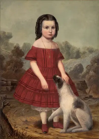 Portrait of Alice Lyons by John Jacob Hegler, 1855 — digital art print download