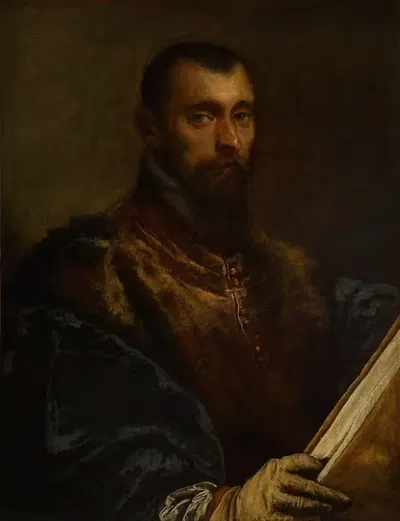Портрет мужчины by Леандро Бассано, 1590-1600 — digital art print download