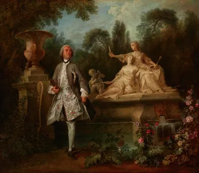 Портрет актера Грандвала by Николас Ланкре, 1742 — digital art print download