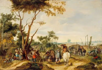 Soldiers Bivouacking by Peter Snayers — digital art print download