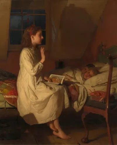 История золотых локонов by Сеймур Джозеф Гай — digital art print download