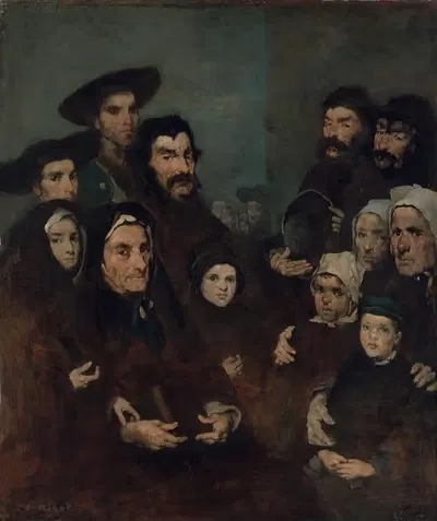 Breton Fishermen and Their Families by Théodule Ribot — digital art print download