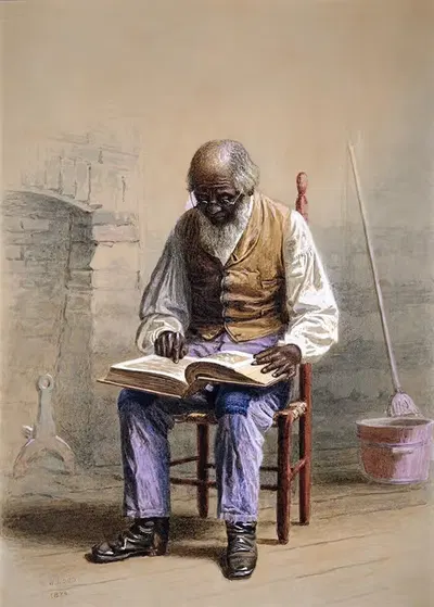 Чтение Священных Писаний by Томас Уотерман Вуд, 1874 — digital art print download
