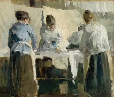 French Women Ironing by Torsten Wasastjerna, 1889 — digital art print download