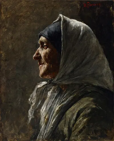 Этюд головы (Старая женщина) by Уильям Дж. Форсайт, 1883-1884 — digital art print download