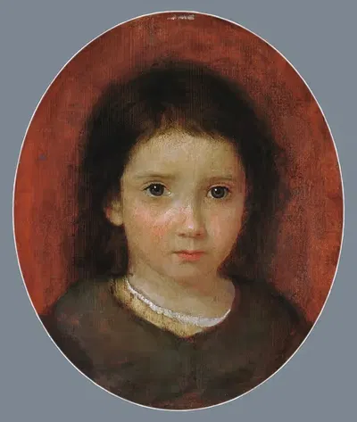 Daughter of William Page (Possibly Anne Page) by William Page — digital art print download