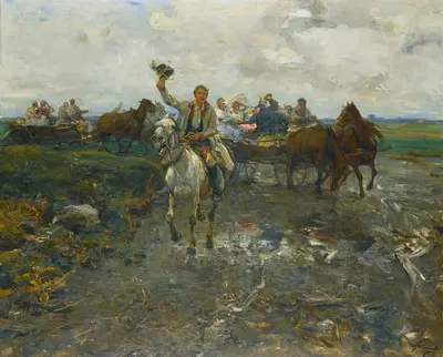 Польская свадебная процессия by Альфред фон Вирус-Ковальский — digital art print download