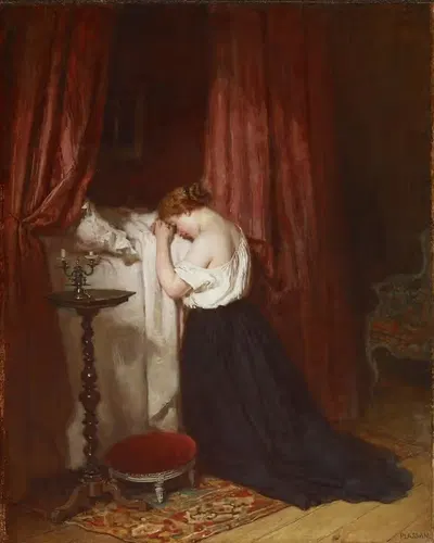 Вечерняя молитва by Антуан-Эмиль Плассан, 1863-1864 — digital art print download