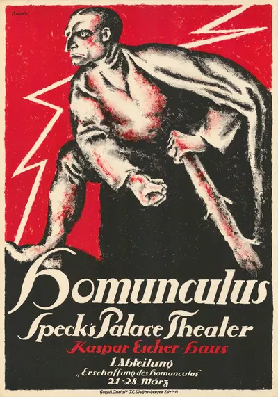 Homunculus – Speck’s Palace Theater – Kaspar Escher-Haus by Albert Hoppler, 1917 — digital art print download