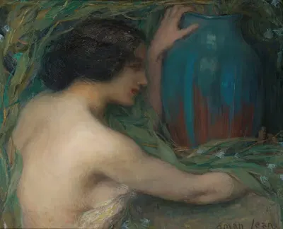 Женщина с эвкалиптом by Эдмон Франсуа Аман-Жан — digital art print download