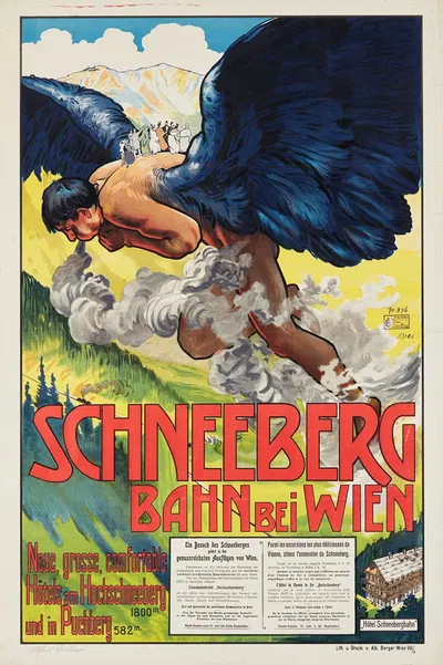 Schneebergbahn bei Wien by Alfred Roller, 1898 — digital art print download