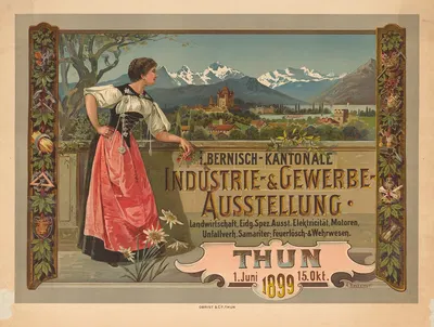 I. Bernisch-kantonale Industrie- & Gewerbe-Ausstellung by Антон Рекциегель, 1899 — digital art print download