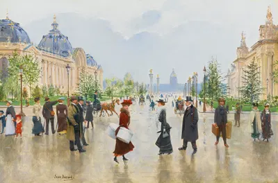 Между Маленьким и Большим дворцом, проспект Александра III by Жан Бера — digital art print download