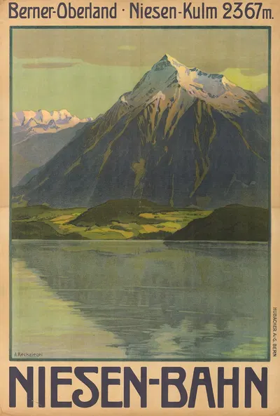 Niesen-Bahn by Anton Reckziegel, 1910 — digital art print download