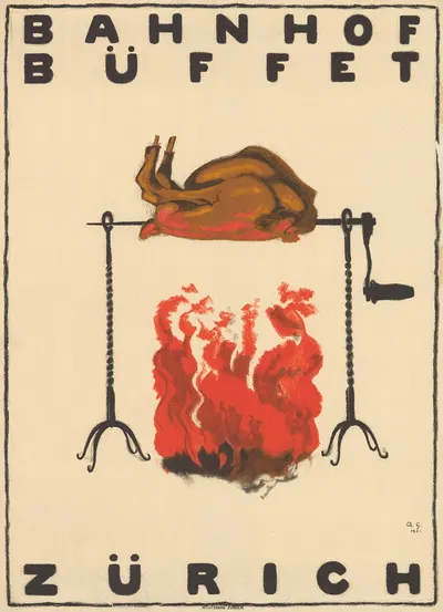 Bahnhofbüffet Zürich by Augusto Giacometti, 1921 — digital art print download