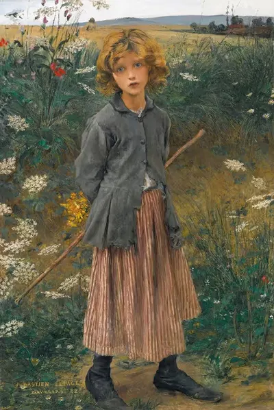 Цветок на дороге (Маленькая пастушка) by Жюль Бастьен-Лепаж, 1882 — digital art print download