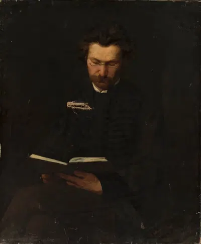 Портрет Владислава Чесельского (1845–1901), художника by Казимеж Алхимович, 1845–1901 — digital art print download