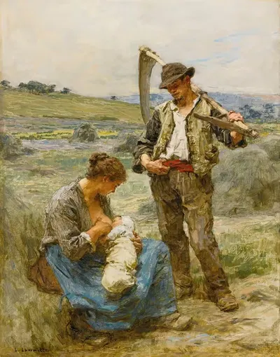 Maternité Or Heureuse Famille by Léon Augustin Lhermitte — digital art print download