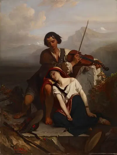 Сила музыки by Луи Галле, 1852 — digital art print download